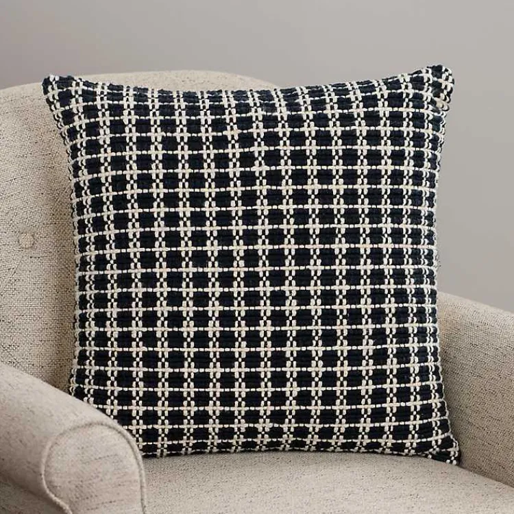 Discount Black Hemlock Woven Pillow Pillows