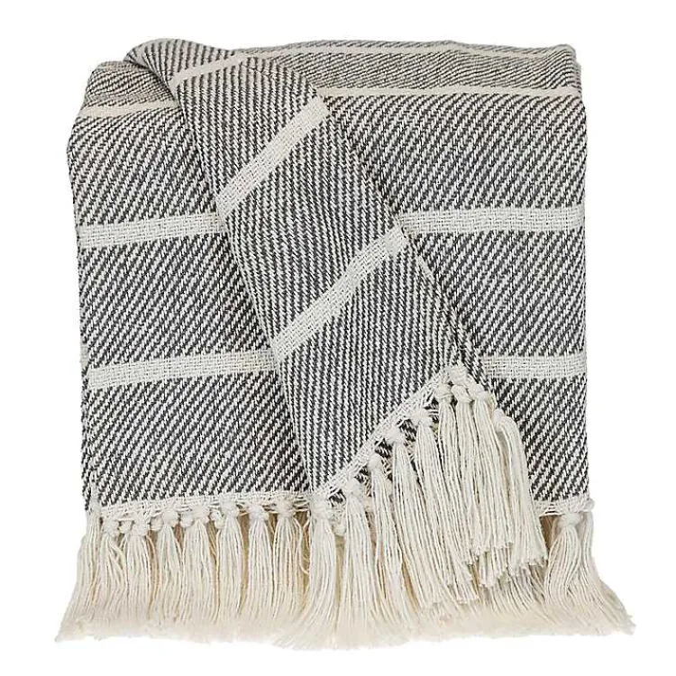 Hot Herringbone Striped Throw Blankets & Throws
