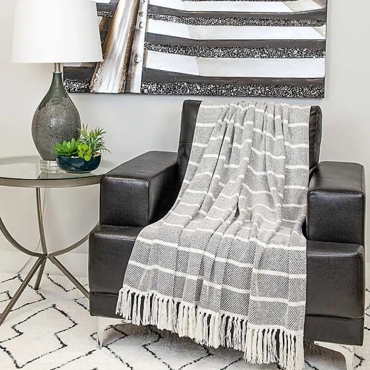 Hot Herringbone Striped Throw Blankets & Throws