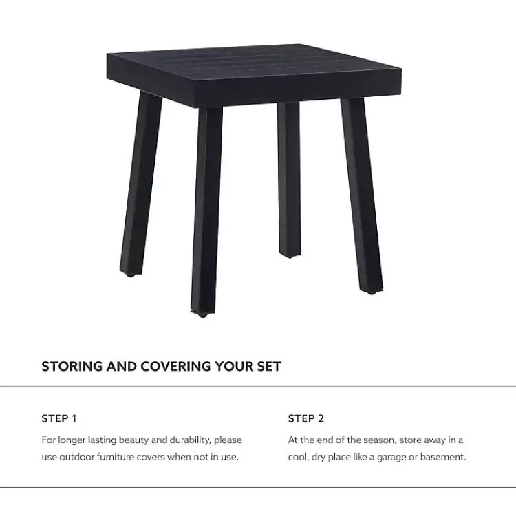 Kirklands Home Outdoor Tables|Holland Outdoor Side Table Black