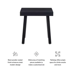 Kirklands Home Outdoor Tables|Holland Outdoor Side Table Black