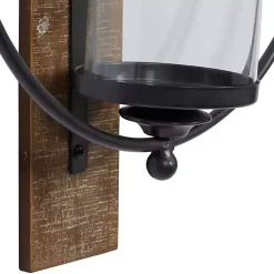 Outlet Black Hoop Glass Sleeve Wall Sconce, 24 in. Sconces