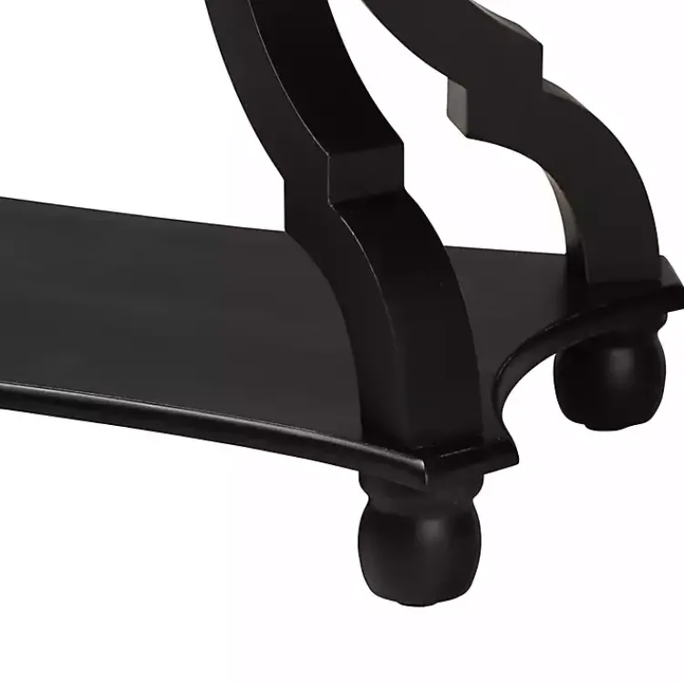 Kirklands Home Accent & End Tables|Hourglass Wood Accent Table Black