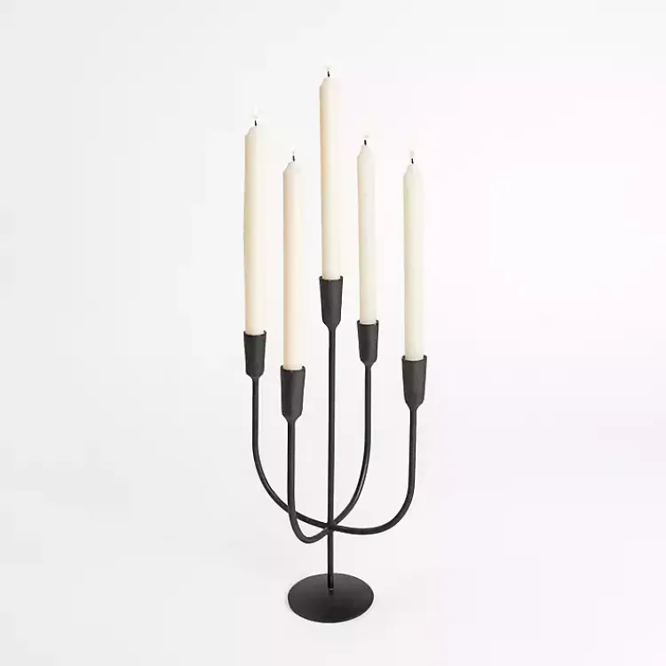 Iron 5-Arm Candelabra Candle Holders