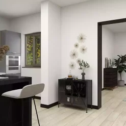 Kirklands Home Cabinets & Sideboards|Iron X-Panel Cabinet Black