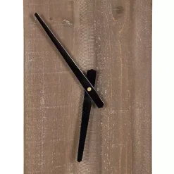 Kirklands Home Clocks|Ladd Natural Wood Wall Clock Black