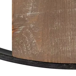 Kirklands Home Clocks|Ladd Natural Wood Wall Clock Black