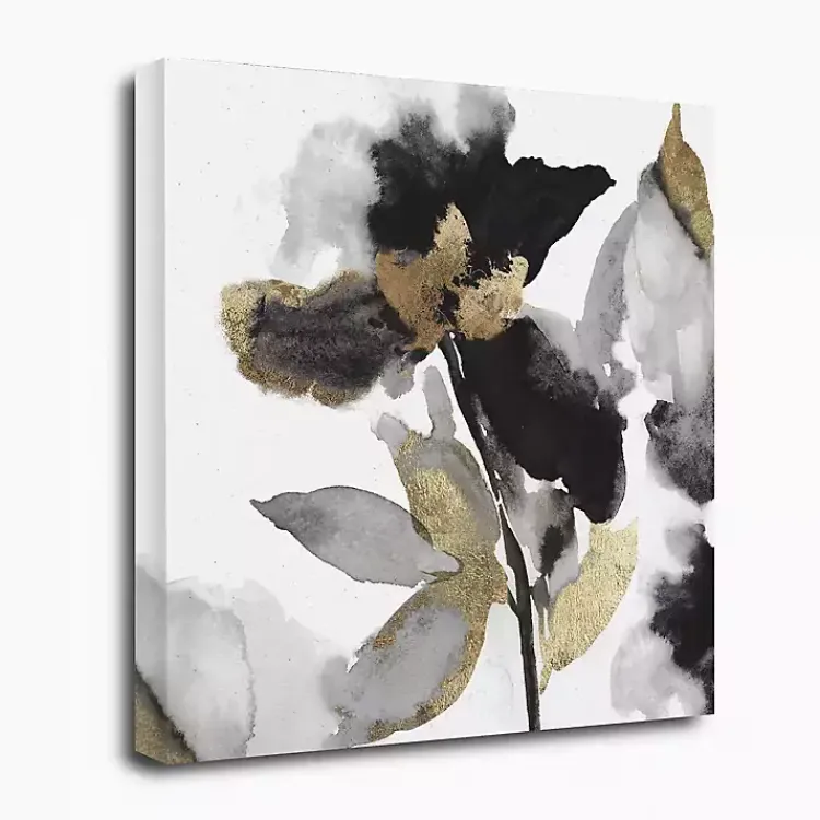 Kirklands Home Canvas Art|Black Leaves II Giclee Canvas Art Print, 30x30 in.