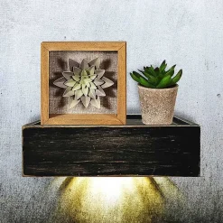 Kirklands Home Shelves|Black LED Floating Shelf with Remote, 10 in.