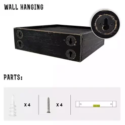 Kirklands Home Shelves|Black LED Floating Shelf with Remote, 10 in.