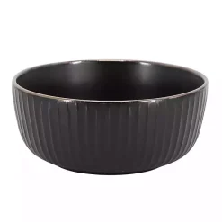 Kirklands Home Dinnerware|Leo Stoneware 16-pc. Dinnerware Set Black