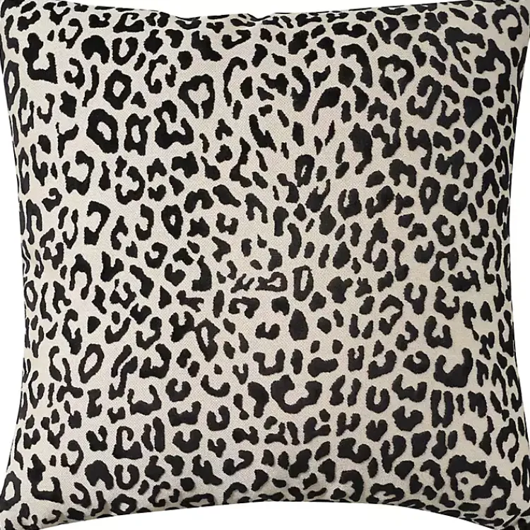 Online Black Leopard Jacquard Pillow Pillows