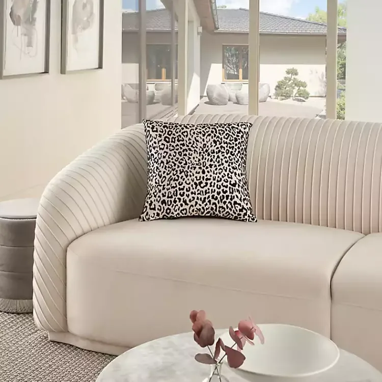 Online Black Leopard Jacquard Pillow Pillows