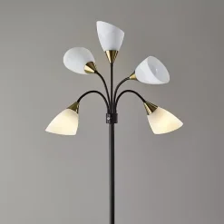 Kirklands Home Floor Lamps|Black 5-Light Adjustable Tree Floor Lamp