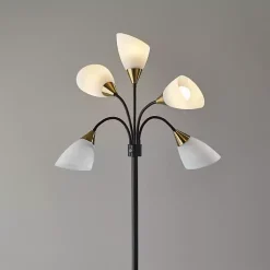 Kirklands Home Floor Lamps|Black 5-Light Adjustable Tree Floor Lamp