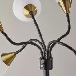 Kirklands Home Floor Lamps|Black 5-Light Adjustable Tree Floor Lamp