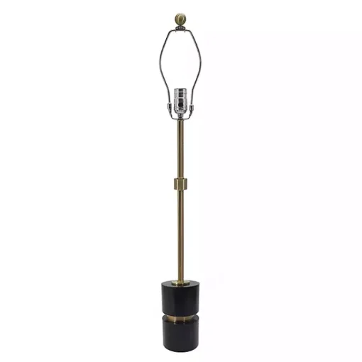 Kirklands Home Buffet Lamps|Black Marble and Gold Metal Buffet Lamp