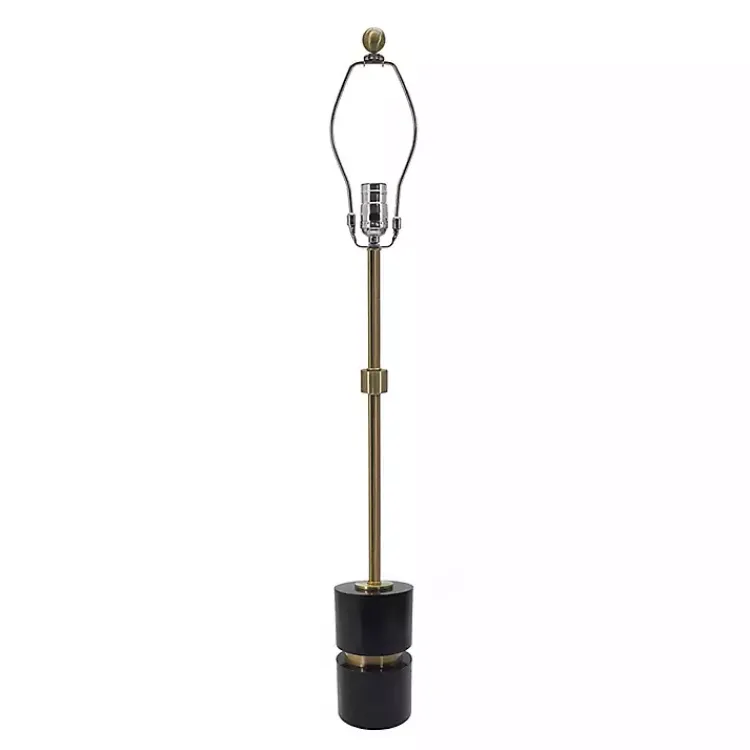 Kirklands Home Buffet Lamps|Black Marble and Gold Metal Buffet Lamp