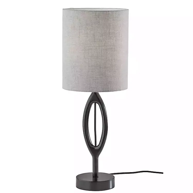 Kirklands Home Table Lamps|Black Mayfair Open Table Lamp Gray