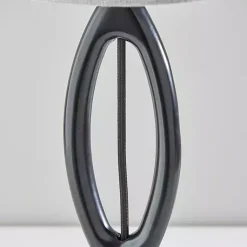 Kirklands Home Table Lamps|Black Mayfair Open Table Lamp Gray