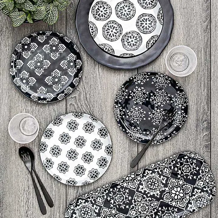 Kirklands Home Outdoor Dining|Black Melamine Bree Serving Tray