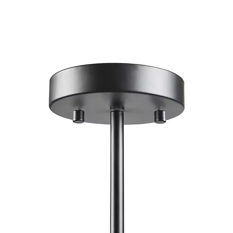 Kirklands Home Chandeliers & Pendant Lighting|Black Metal & Bowl Glass Shade 6-Light Chandelier