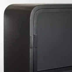 Kirklands Home Cabinets & Sideboards|Metal & Glass 2-Door Bentley Cabinet Black