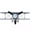 Kirklands Home Clocks|Black Metal Airplane Wall Clock