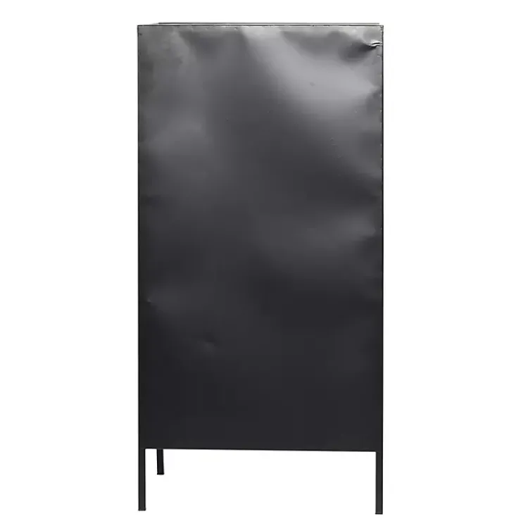 Kirklands Home Kitchen Islands & Bar Carts|Black Metal and Brown Wood Standing Wine Rack