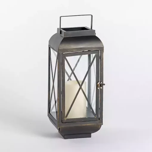 Sale Metal and Glass Thomas Lantern, 14 in. Lanterns