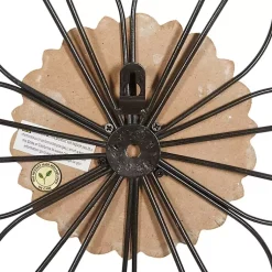 Kirklands Home Wall Plaques|Black Metal and Wood Floral Wall Plaques, Set of 2