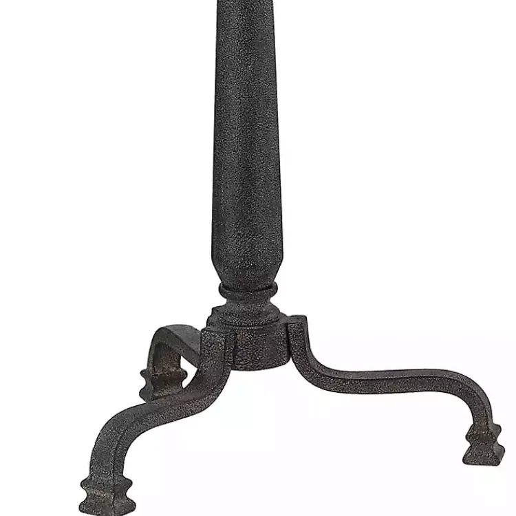 Kirklands Home Floor Lamps|Black Metal Antique Randy Floor Lamp White