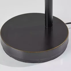 Kirklands Home Floor Lamps|Black Metal Arch Modern Floor Lamp White