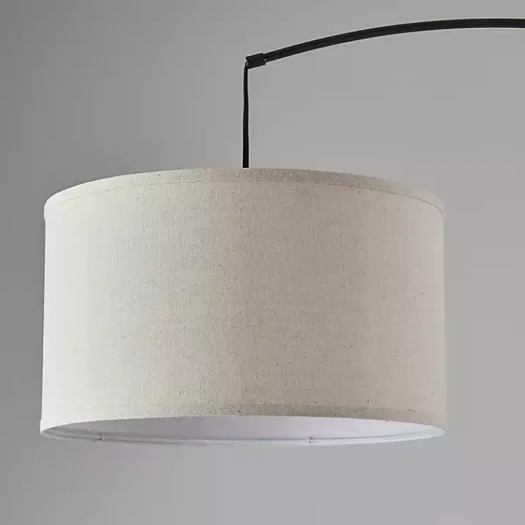 Kirklands Home Floor Lamps|Black Metal Arch Modern Floor Lamp White