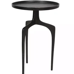 Kirklands Home Accent & End Tables|Metal Arched Legs Side Table Black