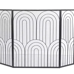 New Black Metal Arches Fireplace Screen Fireplace Accessories