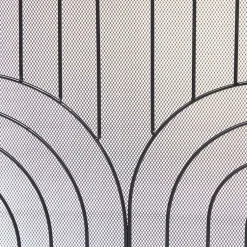 New Black Metal Arches Fireplace Screen Fireplace Accessories