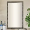 Kirklands Home Decorative Mirrors|Black Metal Beaded Frame Wall Mirror