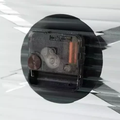 Kirklands Home Clocks|Black Metal Clear Glass Wall Clock