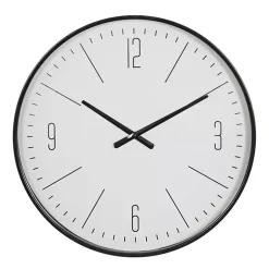 Kirklands Home Clocks|Black Metal Contemporary Wall Clock