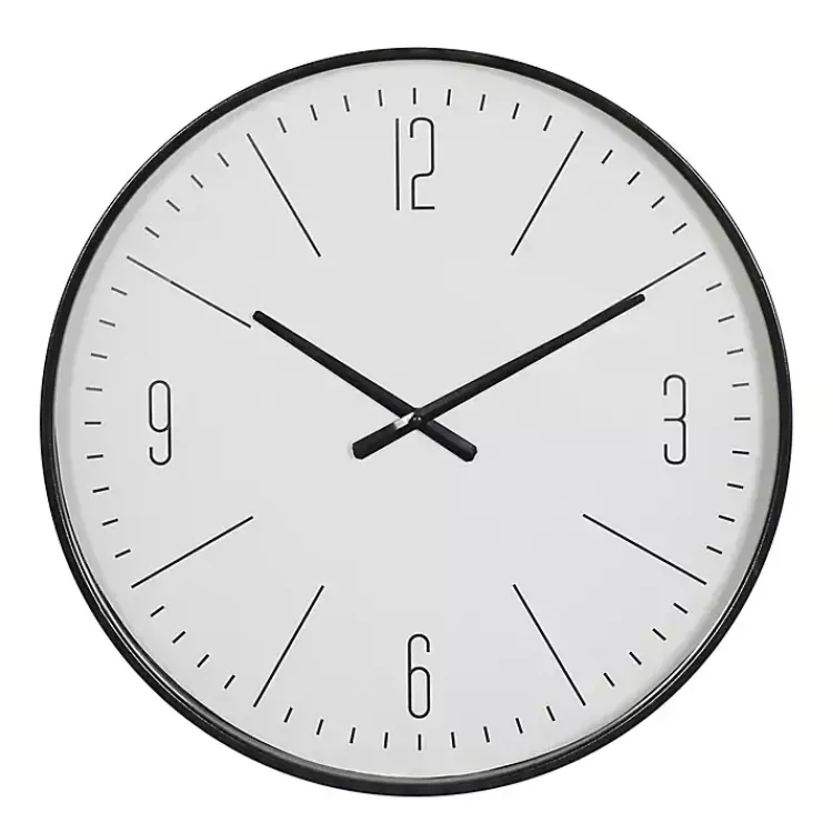 Kirklands Home Clocks|Black Metal Contemporary Wall Clock