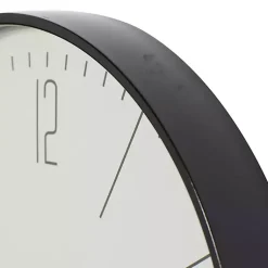 Kirklands Home Clocks|Black Metal Contemporary Wall Clock