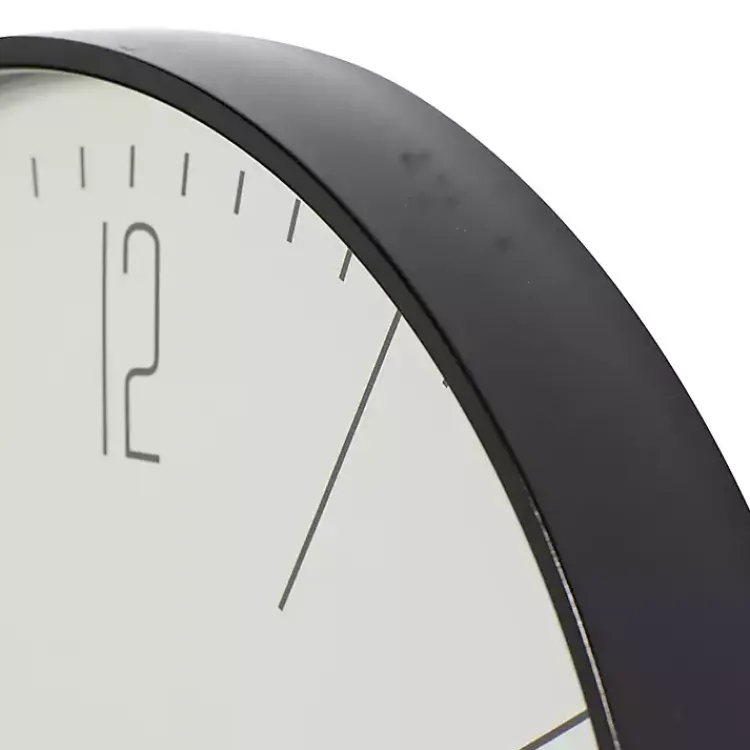 Kirklands Home Clocks|Black Metal Contemporary Wall Clock