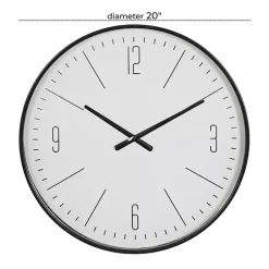 Kirklands Home Clocks|Black Metal Contemporary Wall Clock