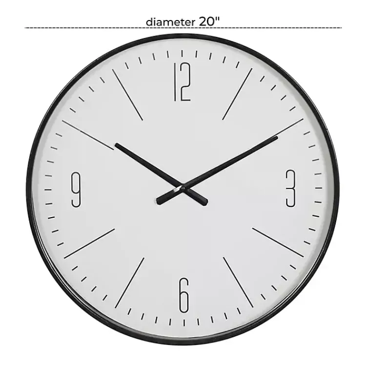 Kirklands Home Clocks|Black Metal Contemporary Wall Clock