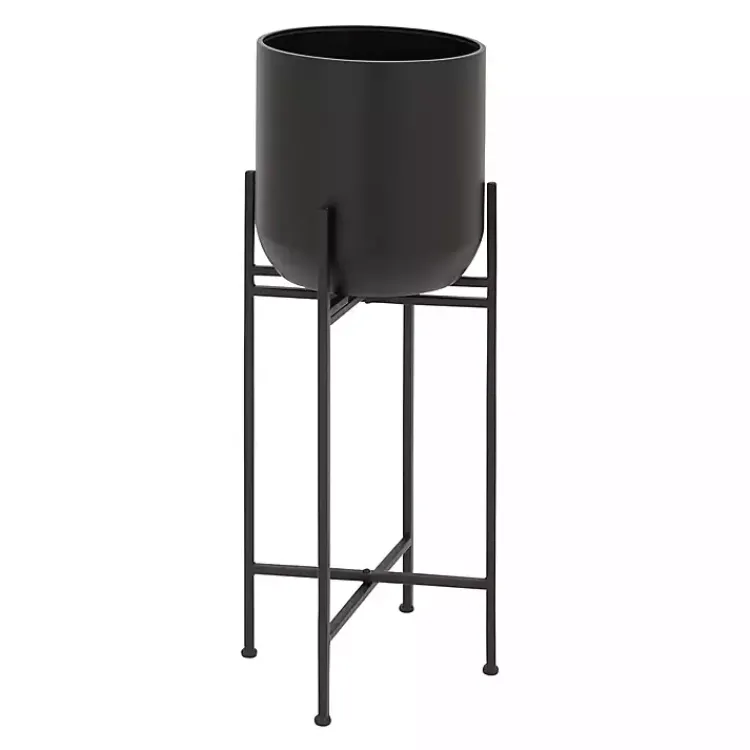 Kirklands Home Planters|Metal Dome Planter with Stand, 36 in. Black