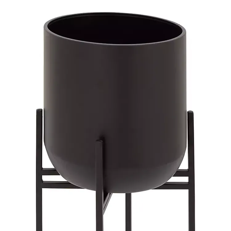 Kirklands Home Planters|Metal Dome Planter with Stand, 36 in. Black