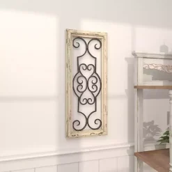 Kirklands Home Wall Plaques|Black Metal Farmhouse Scroll Wall Plaque