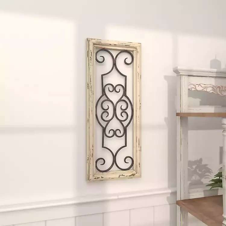 Kirklands Home Wall Plaques|Black Metal Farmhouse Scroll Wall Plaque