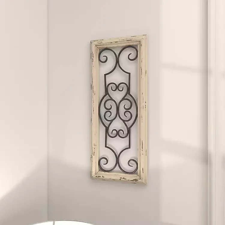 Kirklands Home Wall Plaques|Black Metal Farmhouse Scroll Wall Plaque